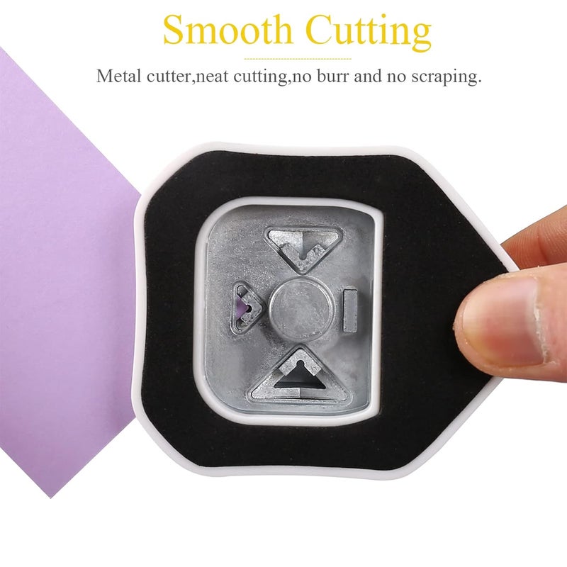 Looneng 3 Way Chamfer Corner Punch, 3 in 1 Craft Paper Corner Cutter for Paper Crafts, Laminate, Cardstock, Business Card, DIY Projects, Photo, Card Making and Scrapbooking - Image 2